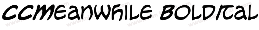 CCMeanwhile BoldItalic字体转换
